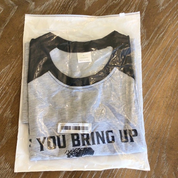 Gray Religious Christian God Jesus Dropped the Charges SS Raglan T-Shirt - Picture 7 of 10